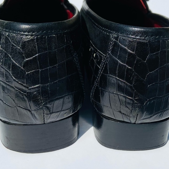 Salvatore Ferragamo black women’s crocodile loafers - size 10R - Picture 2 of 5